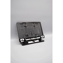 Pi Dekorasyon Sadece Ölüler Görür 3D Kabartmalı Siyah Pleksi Motor Plakalığı