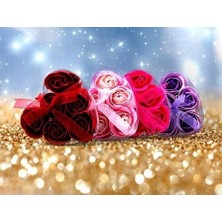 TE Dükkan Buğz Kalp Kutulu Gül Şeklinde Sabun