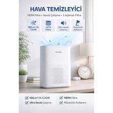 vooka 3 Aşamalı Filtreli Hava Temizleyici – Hepa Filtre Teknolojili Ultra Sessiz Hava Arıtıcı