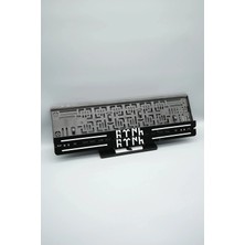 Pi Dekorasyon Göktürkçe Türk Yazılı 3D Kabartmalı Pleksi Araba Plakalığı