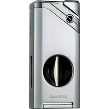 Quantoro Tek Torch Pürmüz V-Cut Gri Metal Puro Çakmağı