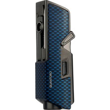 Quantoro Tek Torch Pürmüz Delicili/iğneli Mavi Karbon Metal Puro Çakmağı