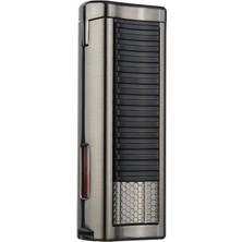 Quantoro Çift Torch Pürmüz Gunmetal Metal Puro Çakmağı