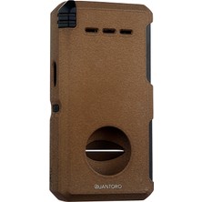 Quantoro Çift Torch Pürmüz V-Cut/delicili/iğneli Haki Metal Puro Çakmağı