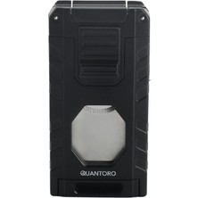 Quantoro Üç Torch Pürmüz Easy S/iğneli/delicili Siyah Metal Puro Çakmağı
