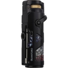 Quantoro Tek Torch Pürmüz Delicili/iğneli Siyah Metal Puro Çakmağı