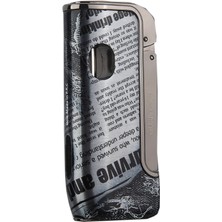 Quantoro Tek Torch Pürmüz Delicili Gazete Desenli Metal Puro Çakmağı