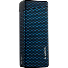 Quantoro Tek Torch Pürmüz Mavi Karbon Desenli Metal Puro Çakmağı