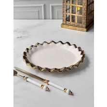 Roy King Sofıa Gold Yuvarlak Sunum Tabak 31CM