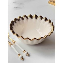 Roy King Sofıa Gold Yuvarlak Sunum Kase 31CM