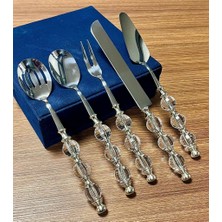 Roy King Gümüş Rustik 5 Parça Servis Seti