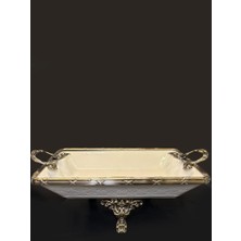 Roy King Classy Antik Dikdörtgen Derin Sunum Tabak 30X20CM