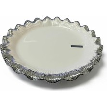 Roy King Sofıa Gümüş Yuvarlak Sunum Tabak 31CM