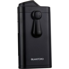 Quantoro Çift Torch Pürmüz Delicili Siyah Metal Puro Çakmağı
