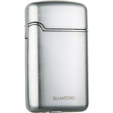 Quantoro Üç Torch Pürmüz Delicili Gümüş Metal Puro Çakmağı