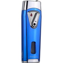 Quantoro Çift Torch Pürmüz Parliament Mavi Metal Puro Çakmağı