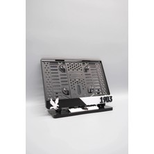 Pi Dekorasyon Siyah Beyaz Taraftar 3D Kabartmalı Pleksi Motor Plakalığı