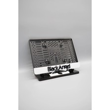 Pi Dekorasyon Black Angel 3D Kabartmalı Beyaz Pleksi Motor Plakalığı