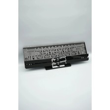 Pi Dekorasyon Gazi Mustafa Kemal Imza Benzer 3D Kabartmalı Pleksi Araba Plakalığı