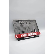 Pi Dekorasyon Ne Mutlu Türküm Diyene 3D Kabartmalı Pleksi Motor Plakalığı