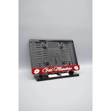 Pi Dekorasyon El Yazı Fontlu Dudak Emojili Kırmızı Beyaz Kişiye Özel Isimli Pleksi Motor Plakalığı