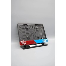 Pi Dekorasyon Bordo Mavi Taraftar 3D Kabartmalı Pleksi Motor Plakalığı