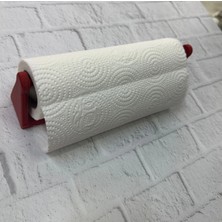 TE Dükkan Buğz Dekoratif Kırmızı Kağıt Havlu Tutucu Duvar Askılı Model - Buğz