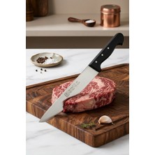 Akyüz Home Sürbisa Sürmene 61070 Profesyonel Oluklu Şef Bıçağı 30 cm Paslanmaz Çelik Pimli Saplı Aşçı Bıçağı
