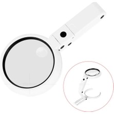 TE Dükkan Buğz USB Şarj Edilebilir Katlanabilir 3.510X Büyüteç 8 Ledli Masa ve Eliçin  Taşınabilir Büyüteç FS90RC - Buğz