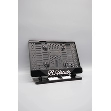 Pi Dekorasyon El Yazı Fontlu Ortası Mat Siyah Parçalı Kişiye Özel Isimli Pleksi Motor Plakalığı