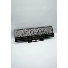 Pi Dekorasyon Çizgili Gold Kişiye Özel Isimli Pleksi Araba Plakalığı