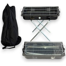 Pratikoutdoor Portatif Katlanır Ayaklı Emaye Mangal - Çantalı - 52X30CM Orta Boy