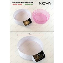 TE Dükkan Buğz Crown Dijital Lüks Kefeli Mutfak Terazisi 5 kg Çıkarılabilir Ölçü Kabı Terazi Tartı Gram ( Buğz )