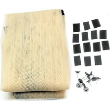 TE Dükkan Buğz Mıknatıslı Kapı Sineklik Tülü-Krem ( 105 x 205 ) ( Buğz )