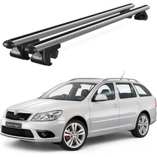 Today Auto Venüs Skoda Octavia Wagon (2004-2013) Uyumlu Gri Ara Atkı Port Bagaj Tavan Barı