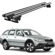 Today Auto Venüs Skoda Octavia Scout (2007-2013) Uyumlu Gri Ara Atkı Port Bagaj Tavan Barı