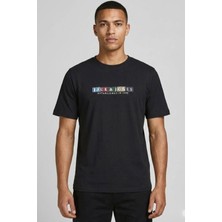 Jack & Jones Jack&jones 12297899 0 Yaka Erkek Tshirt - Siyah
