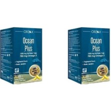 Orzax Ocean Plus 1200 Mg Omega 3 Saf Balık Yağı 30 Kapsül 2 Adet