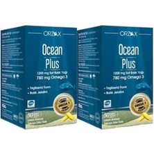 Orzax Ocean Plus 1200 Mg Omega 3 Saf Balık Yağı 30 Kapsül 2 Adet
