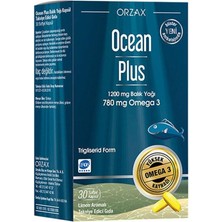 Orzax Ocean Plus 1200 Mg 30 Kapsül Limon Aromalı Balık Yağı Takviye Edici Gıda..orzx