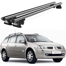 Today Auto Venüs Renault Megane Grand Tour (2006 ve Sonrası) Uyumlu Gri Ara Atkı Port Bagaj Tavan Barı