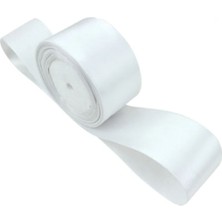 Popüler Sepet Saten Kurdele 6 cm Beyaz 10 Metre