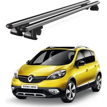 Today Auto Venüs Renault Scenic X-Mod 5 Posti (2009-2013) Uyumlu Gri Ara Atkı Port Bagaj Tavan Barı