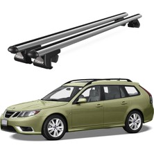 Today Auto Venüs Saab 9_3 Sporthatch (2005-2012) Uyumlu Gri Ara Atkı Port Bagaj Tavan Barı