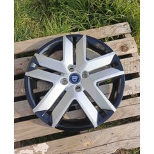 Yk Dacia Sandero Stepway / Jogger Uyumlu 16 Inç Çift Renk Jant Kapağı 4'lü Takım Amblem Hediyeli