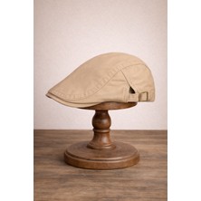 Külah Clean Form Flat Cap – Warm Dune Tokalı Kasket