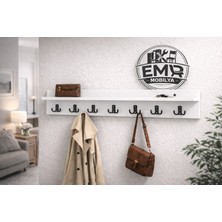 120CM 7 Kancalı Duvara Monte Askılık