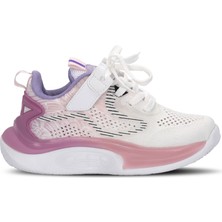 Slazenger Nıtro Kız Çocuk  Beyaz / Lila Günlük Spor Ayakkabısı