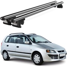 Today Auto Venüs Mitsubishi Space Star (2002-2005) Uyumlu Gri Ara Atkı Port Bagaj Tavan Barı