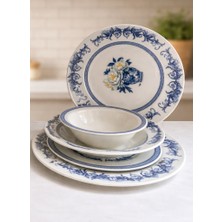 Köklü Züccaciye 24 Parça Porselen Tabak Takımı